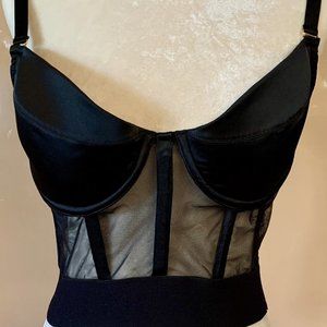 100% New w Tags AUTH CADOLLE BLACK CORSET BUSTIER S $545!